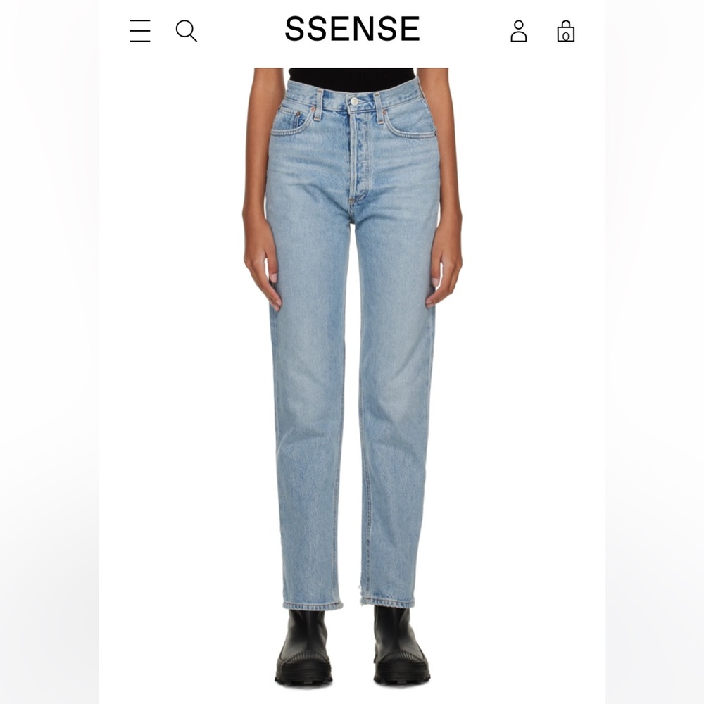 Agolde 90s Pinch Waist Jeans in Soundwave